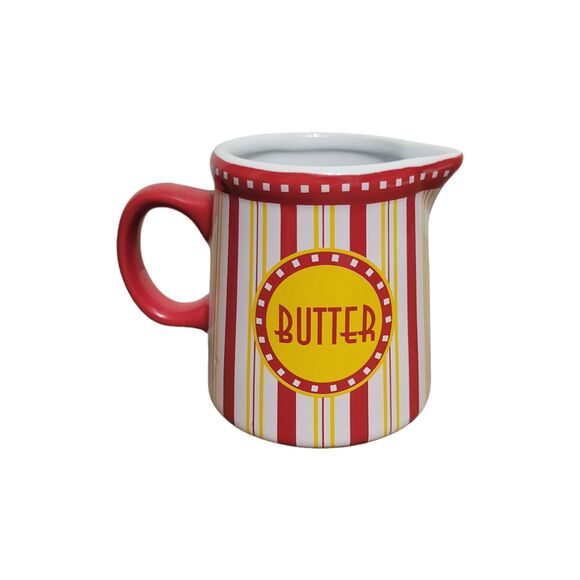Retro Popcorn Butter Melter Kitchen Red Yellow 4x3x3 Decor Micro Safe - Picture 1 of 5